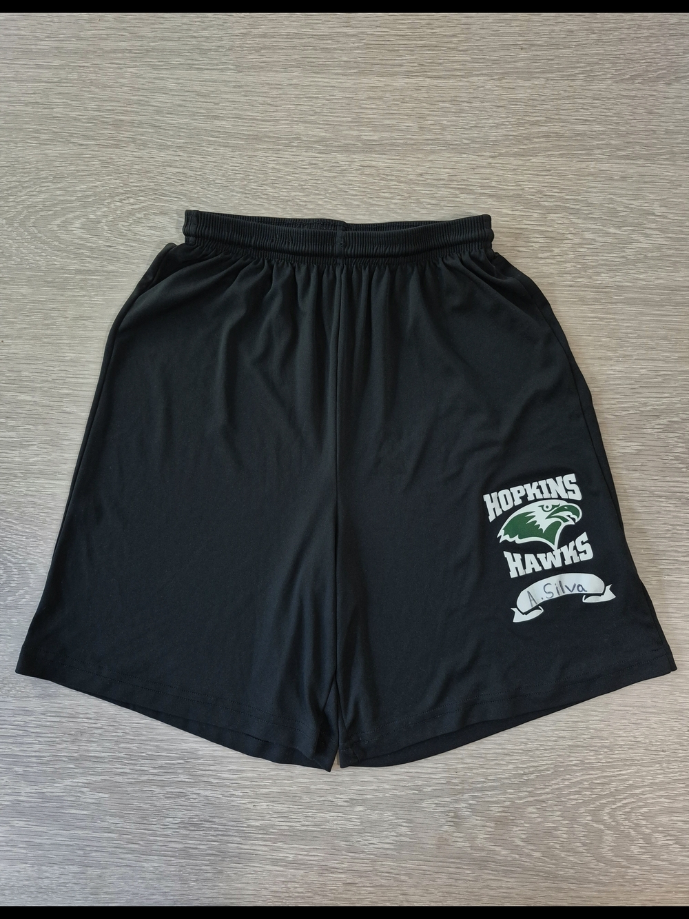 Hopkins Hawks Black Men's Athletic Shorts